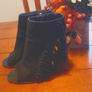 Sugar Leta Peeptoe booties size 7 1/2